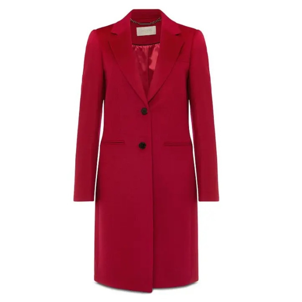 NWOT Hobbs London 'Tilda' Wool Coat in Fuchsia Pink ASO Kate Middleton-UK10/US6 - Picture 2 of 13